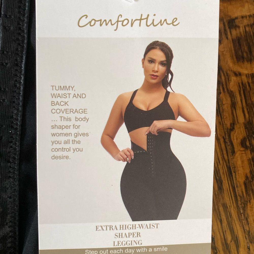 Women’s Juicy Body Comfortline Extra High Black Legging Shapewear Pants Sz L